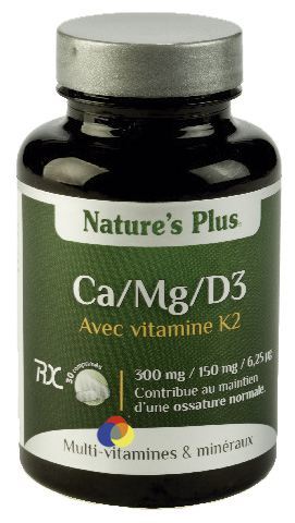 Natures Plus Calcium Magnesium Vitamin D3 K2 30 Tablets