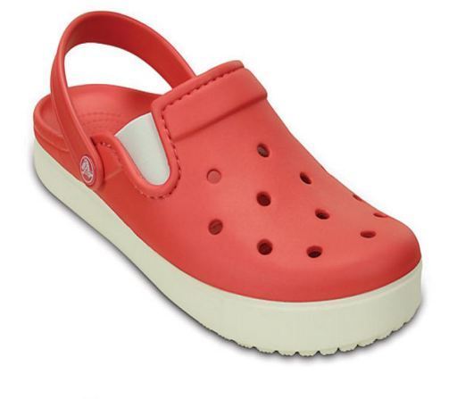 coral colored crocs