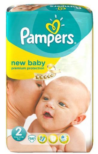 housewife Gem Suffocating Pampers New Baby Diapers Size 2 Mini (3-6 kg) - Giant x 56 diapers