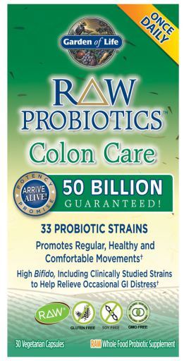 Garden Of Life Raw Probiotics Colon Care 30 Veggie Capsules
